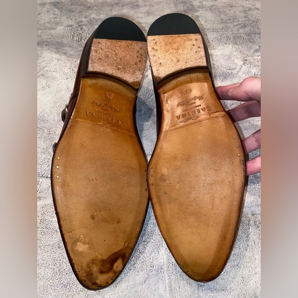 CARMINA Spain Inca Double Monk Straps Museum Brown Leather Dress Shoes 7.5 US - Picture 5 of 11